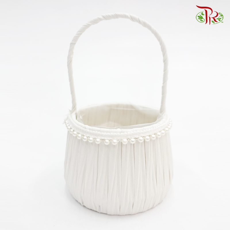 White Basket 46-038-Pudu Ria Florist-prflorist.com.my