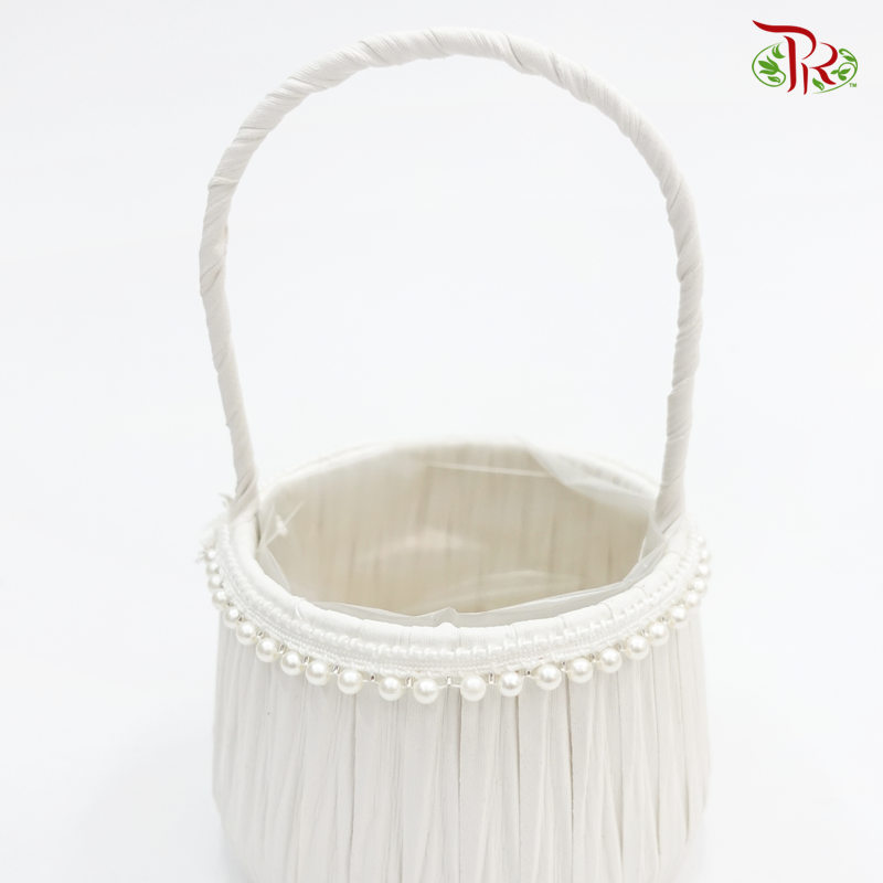White Basket 46-038-Pudu Ria Florist-prflorist.com.my