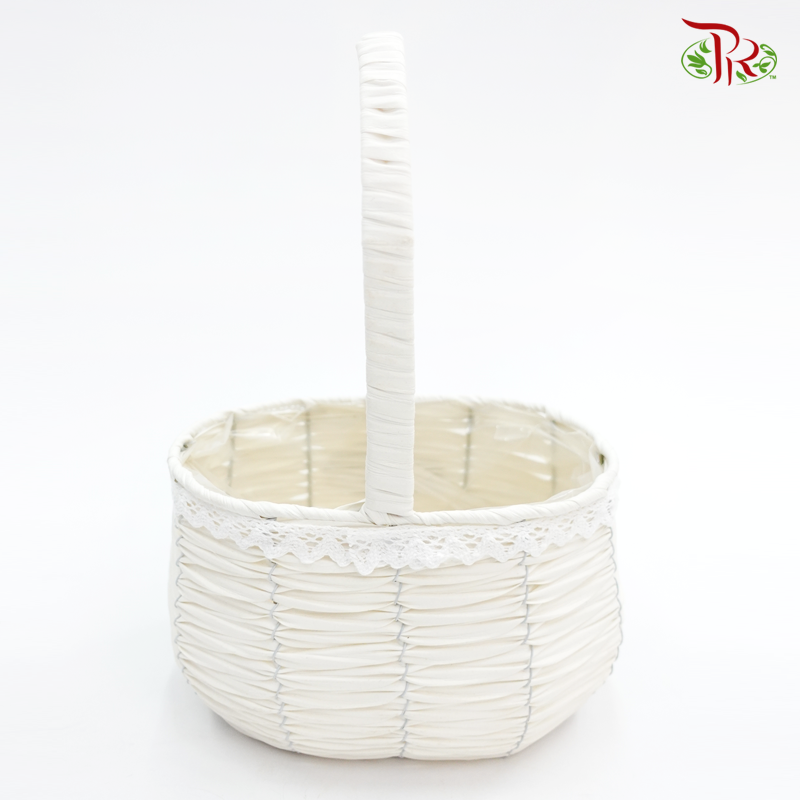 White Basket 46-133-Pudu Ria Florist-prflorist.com.my