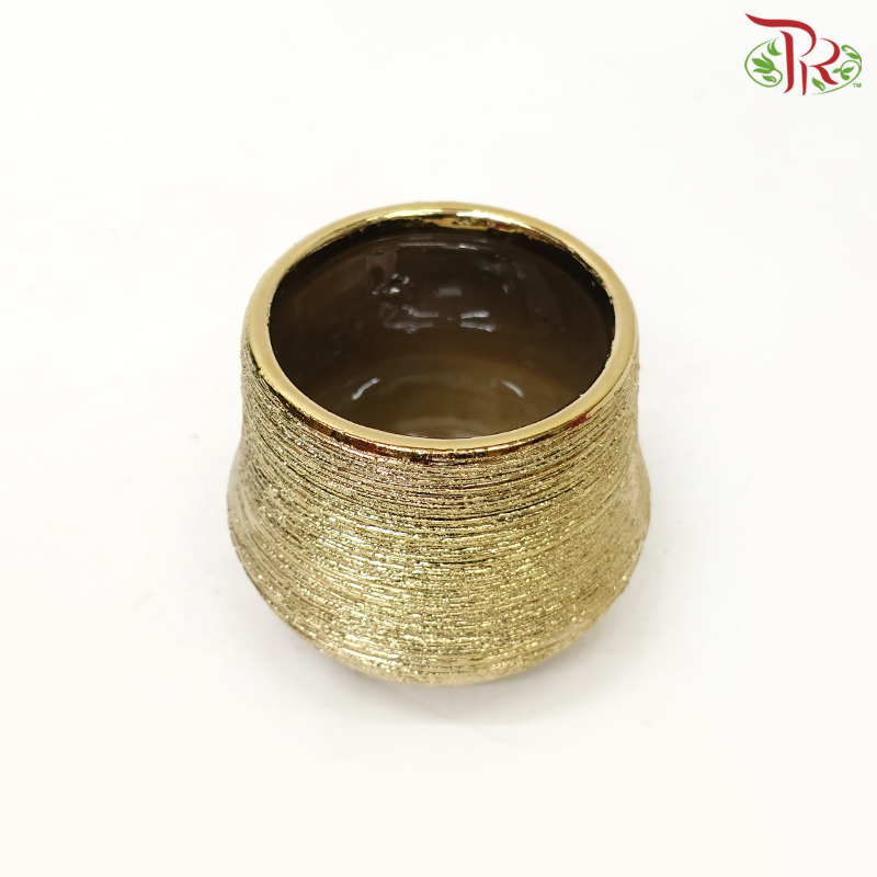 YS-10 Gold Pot (YS-10G)-Gold-Pudu Ria Florist-prflorist.com.my